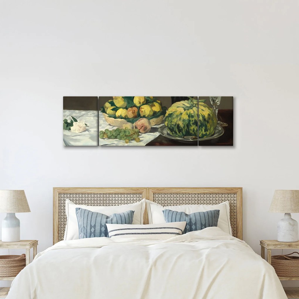 Obraz - Edouard Manet, Still Life with Melon and Peaches, reprodukcje (170x50 cm)