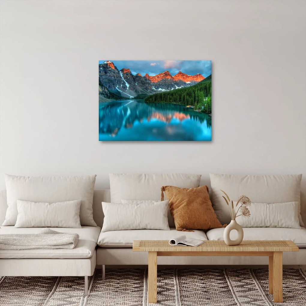 Obraz turkusowego jeziora (70x50 cm)