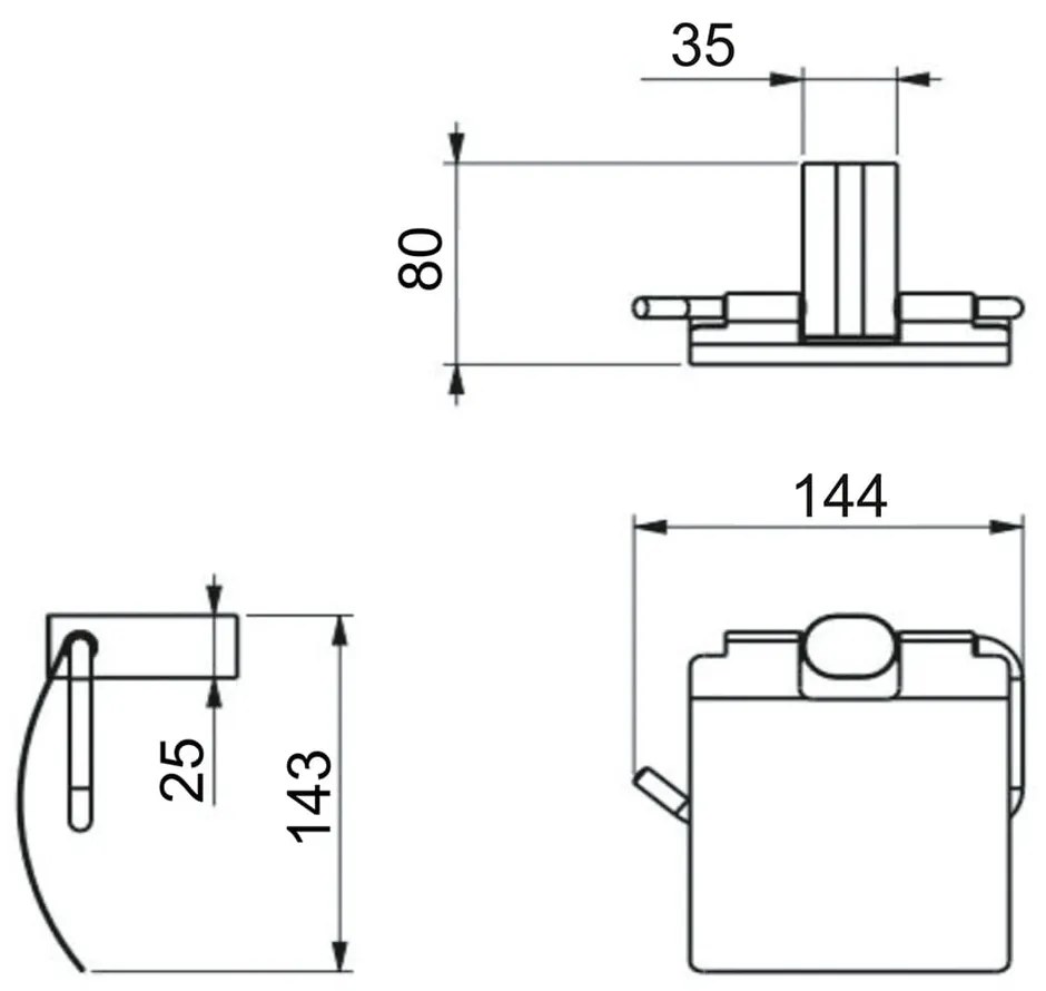 Biały ścienny uchwyt na papier toaletowy z mosiądzu Flori – Sapho