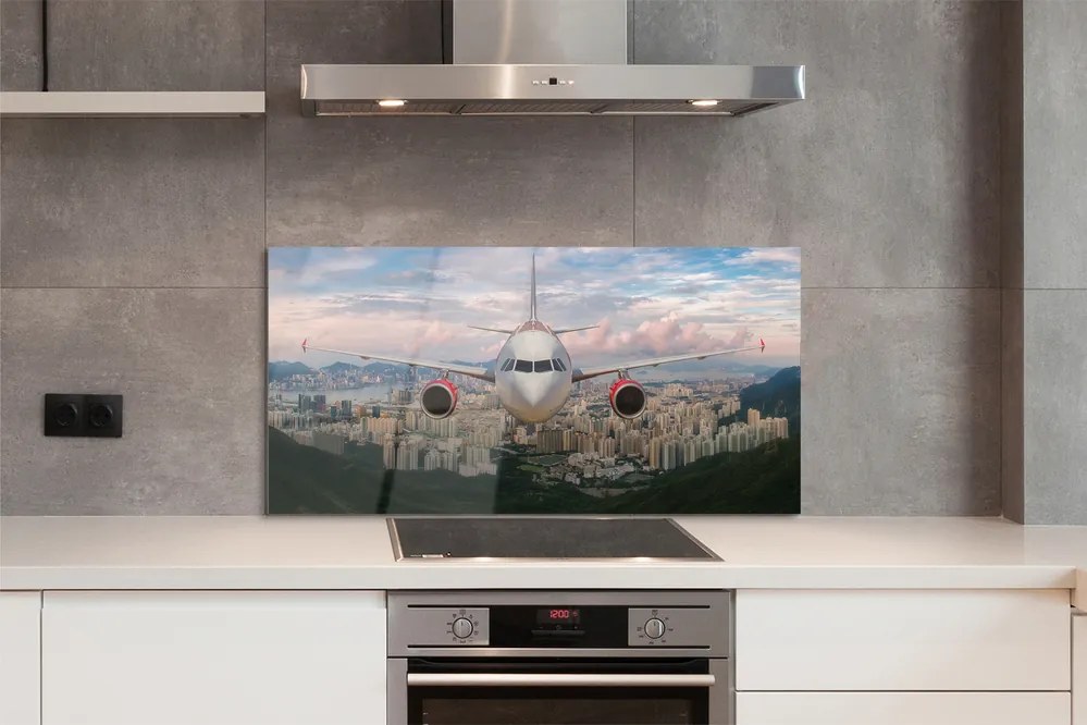 Panel nad Blat Kuchenny Samolot nad Miastem i Górami