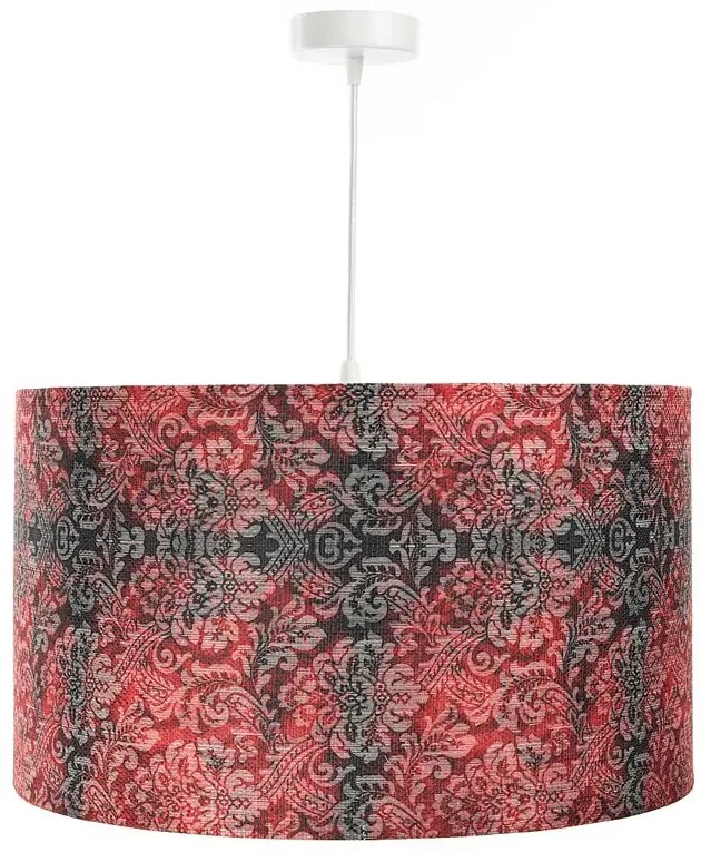 Czerwono-biała lampa wisząca nad stół z wzorem - S374 A2-T02