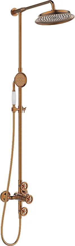 Indus kolumna prysznicowa termostatyczna z szczotkowanego miedzi