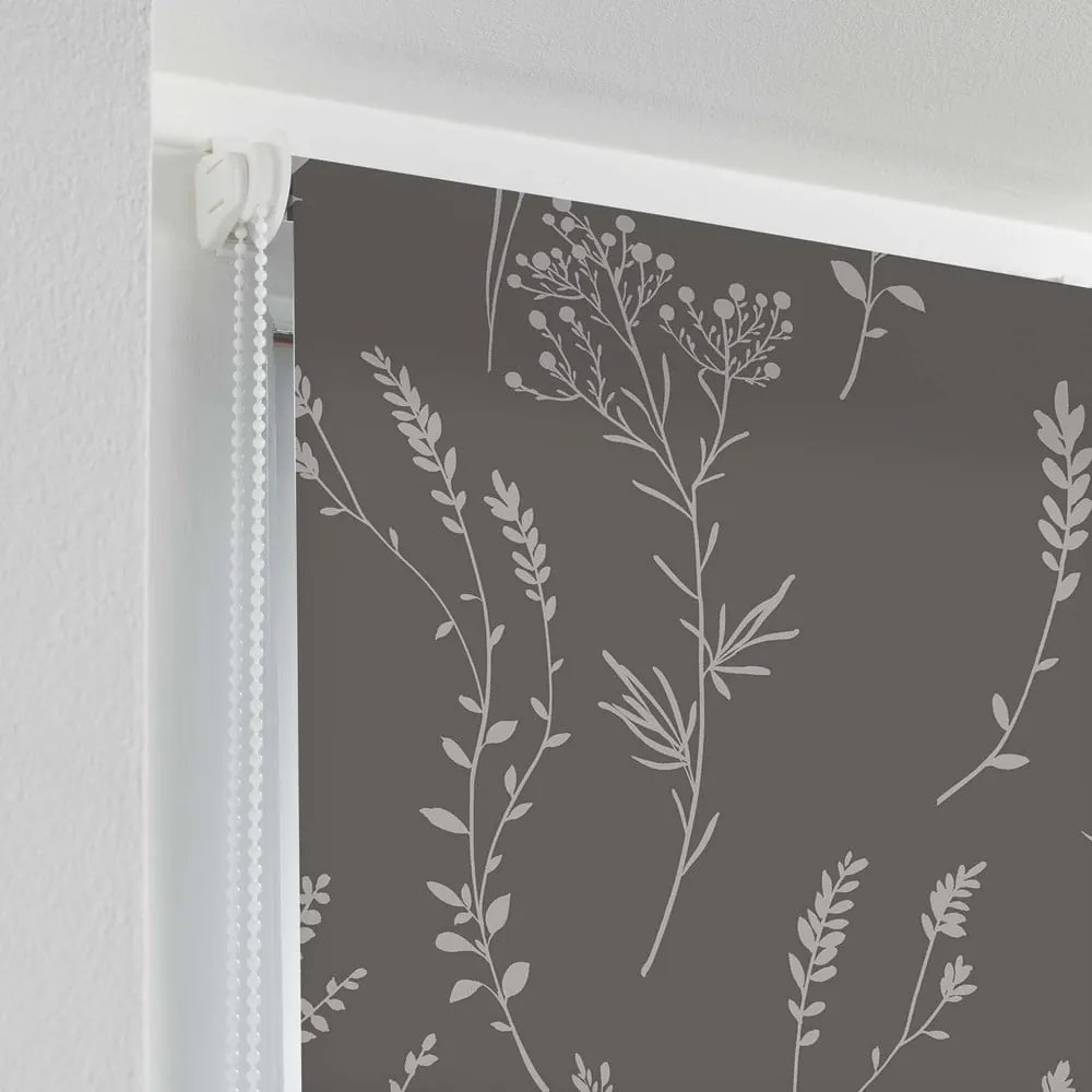 Antracytowa tekstylna roleta 120x180 cm Forelista – douceur d'intérieur