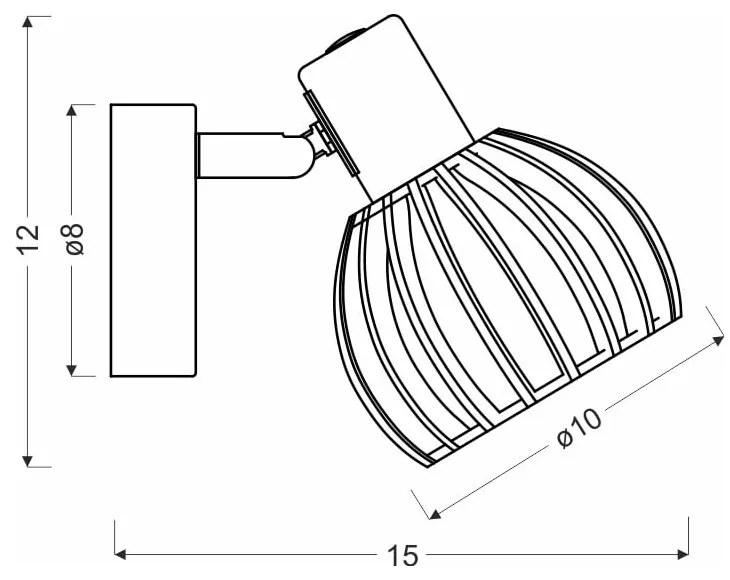 Biało-naturalny kinkiet ø 10 cm Atarri – Candellux Lighting