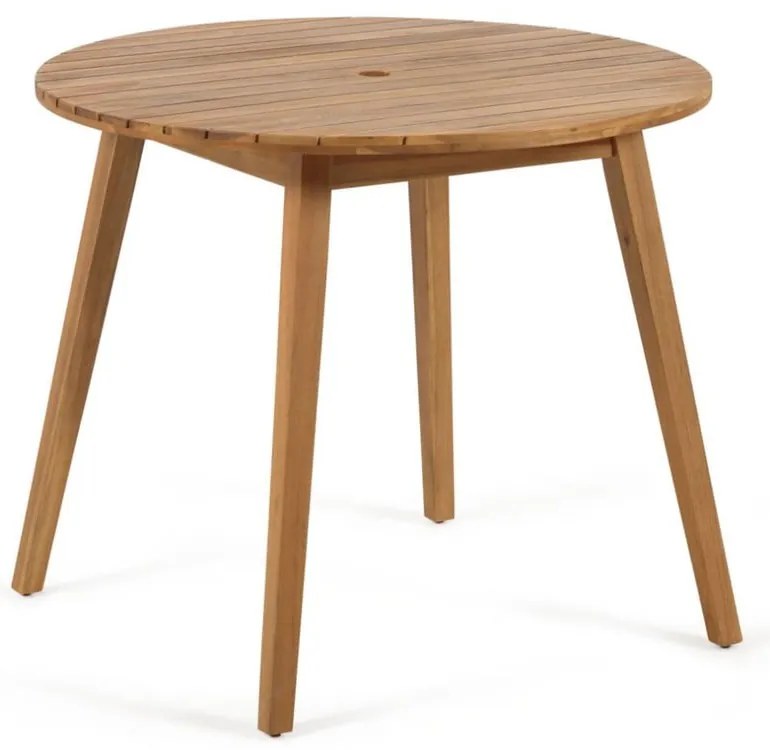 Stół ogrodowy z drewna akacji Kave Home Vilma, ø 90 cm