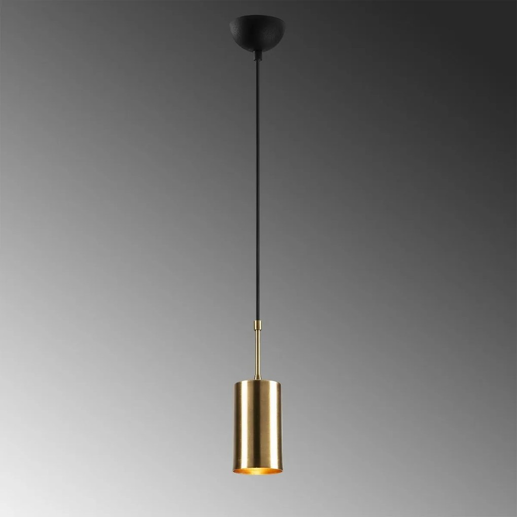 Lampa wisząca Kem - 6396, złota-czarna