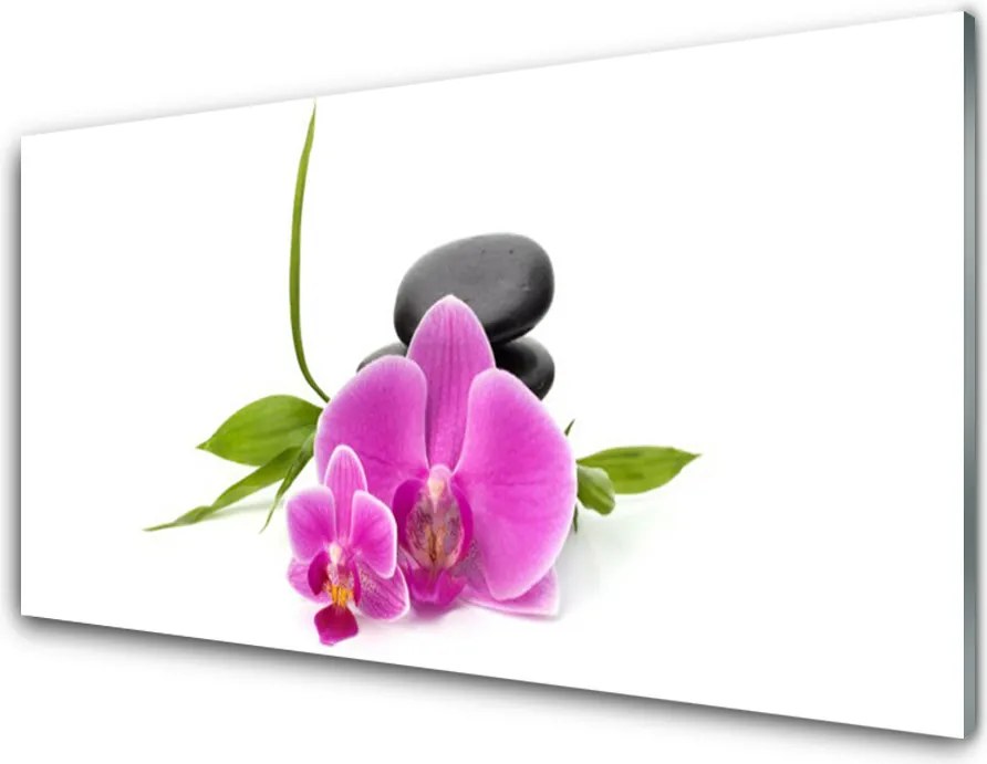 Szkło do Kuchni na Ścianę Spokój Zen: Kwiatowa Harmonia