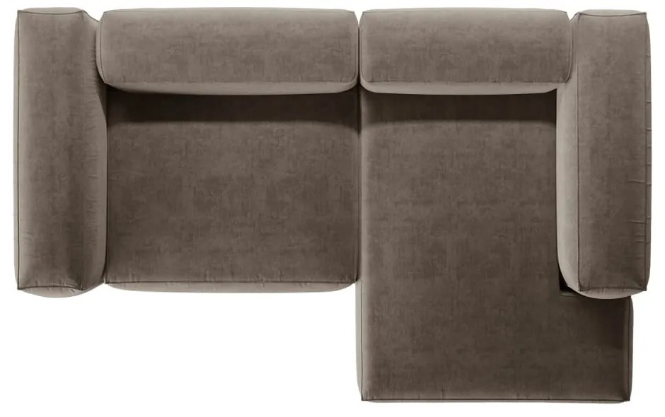 Brązowy narożnik (prawostronny/z szezlongiem) Bergamo – Cosmopolitan Design