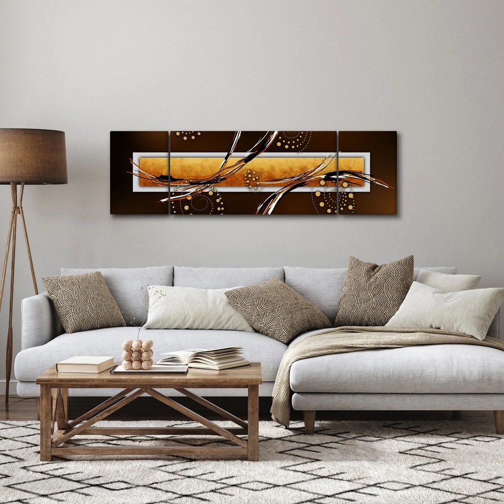 Obraz abstrakcji - Motyle (170x50 cm)