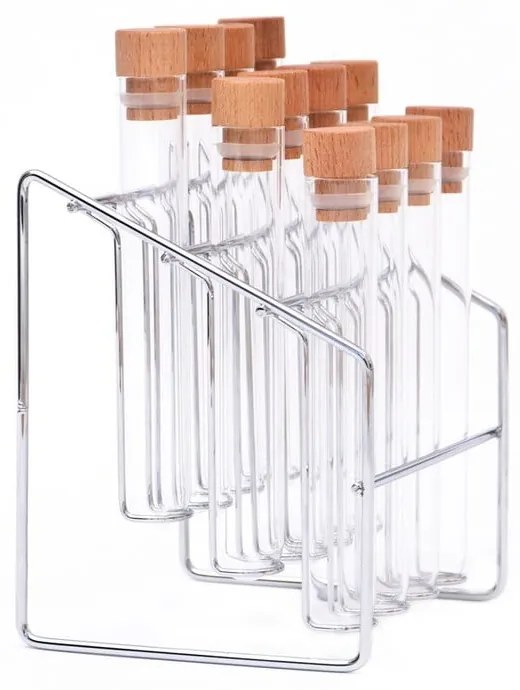 Zestaw pojemników na przyprawy 12 szt. ze stojakiem Spice Lab – Wireworks