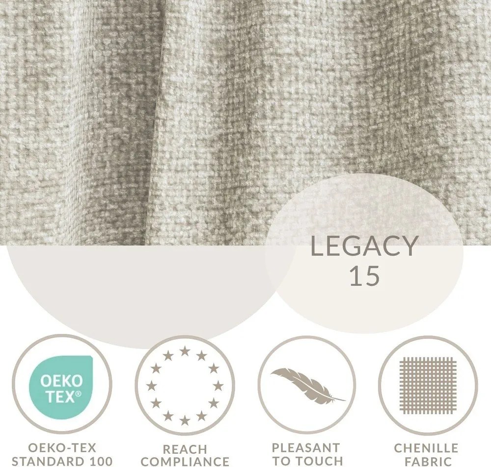 Beżowy rozkładany narożnik ze schowkiem z tkaniny szenilowej (lewostronny/z szezlongiem) Leon – Maison de Rêve