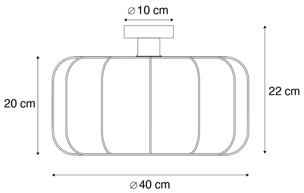 Lampa sufitowa Japandi biała 40 cm - Madleine