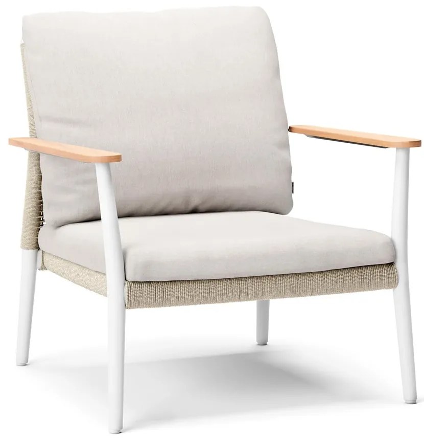 Kremowy zestaw mebli ogrodowych dla 4 osób Ray – Diphano