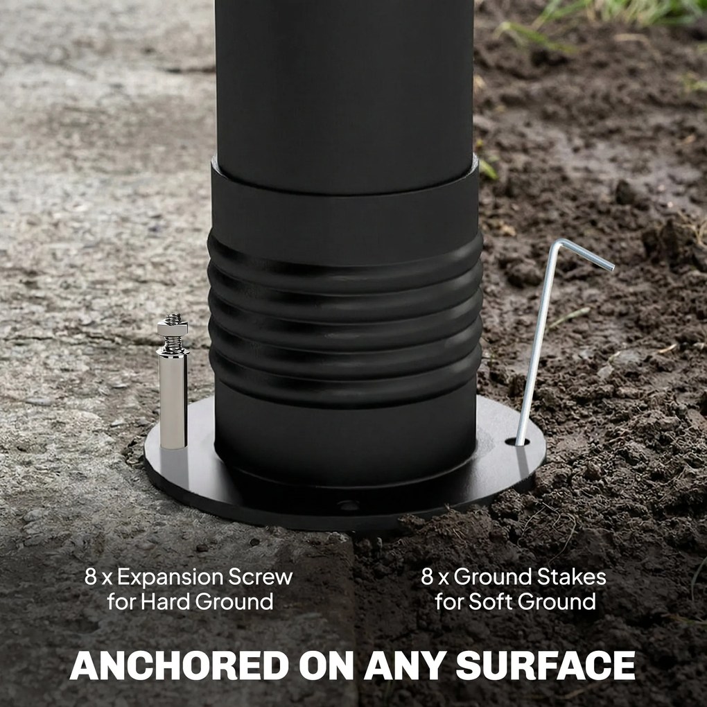 Outsunny Pergola Ogrodowa 3x3 m Wodoodporna Ochrona Przed Słońcem z Regulowanym Baldachimem i Zasłonami, Wolnostojąca | Aosom PL