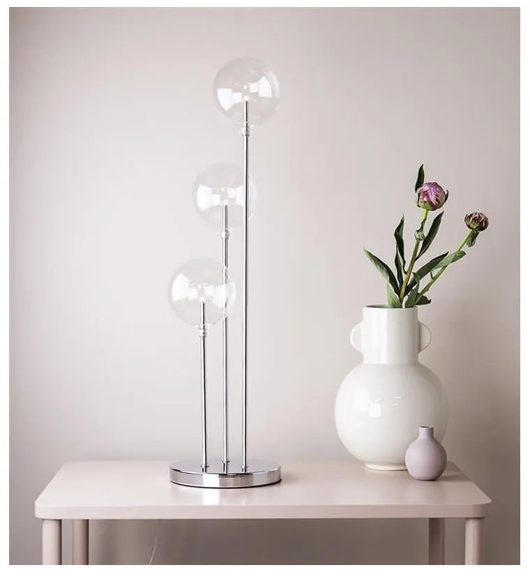 Świecznik w kolorze srebra Markslöjd Mäster Trio, wys. 60 cm