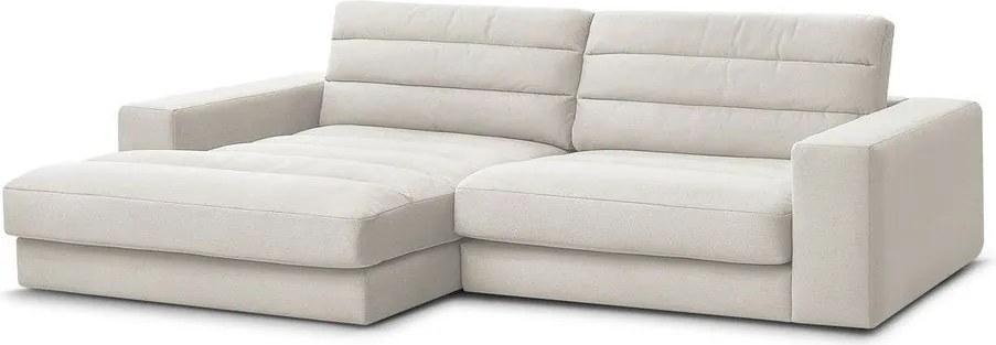 Beżowy aksamitny narożnik (lewostronny/z szezlongiem) Sierra – Bobochic Paris