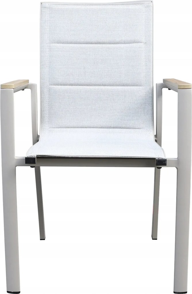 3587W-BE Krzesło Ogrodowe Beżowe 56x65x88 cm Beżowa Szybkoschnąca Tkanina Nowoczesny