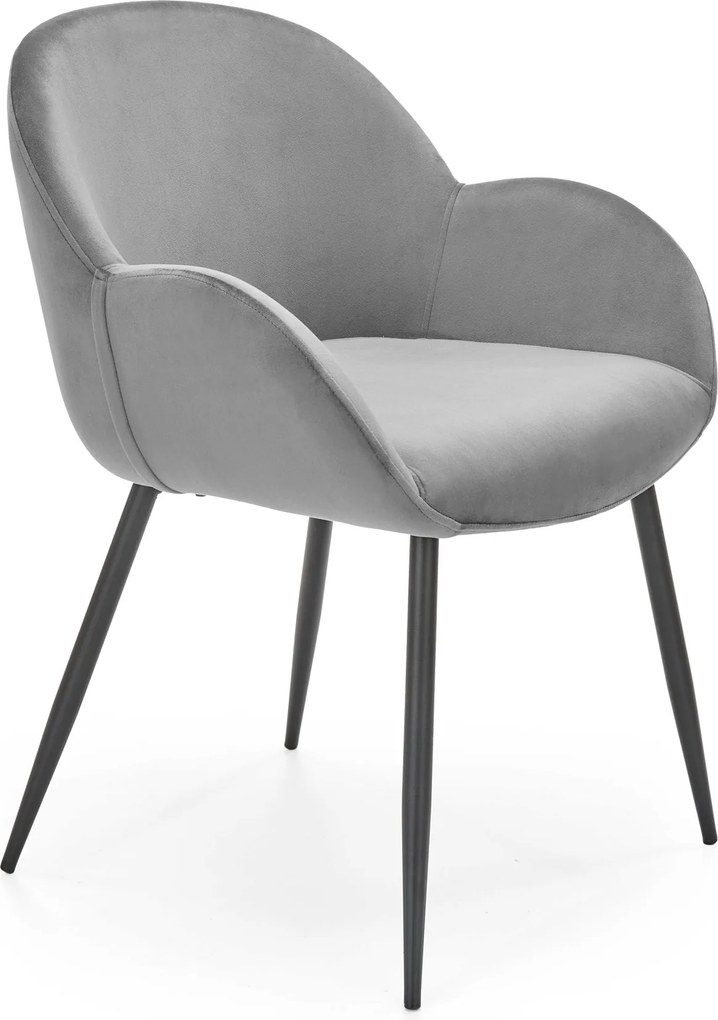 Aksamitny fotel do jadalni K480