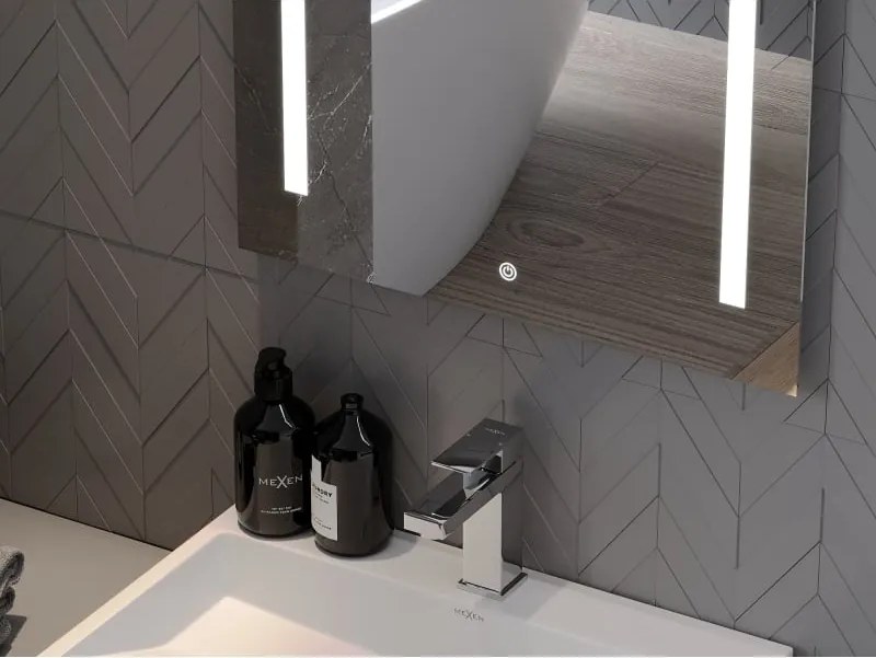 Mexen Remi lustro łazienkowe podświetlane 50 x 70 cm, LED 6000K, antypara - 9804-050-070-611-00
