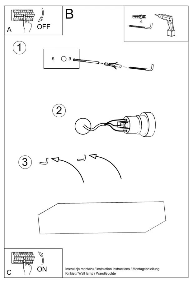 Biały kinkiet Sarkan – Nice Lamps