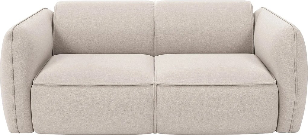 Kanapa  3-osobowa z teksturowanej beżowej tkaniny CAMILIO od Maison Céphy