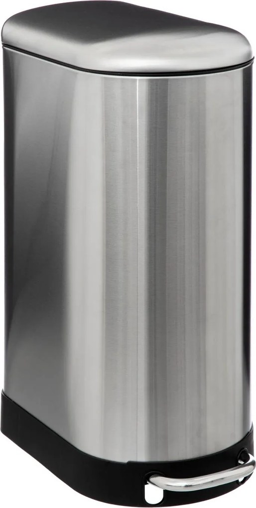 Wąski kosz na śmieci Ariane, ze stali nierdzewnej, z pedałem, 30 l