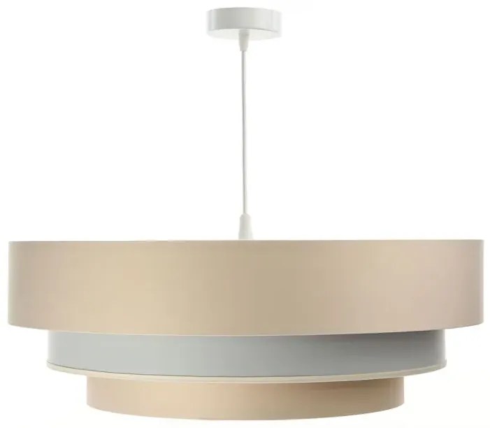 Beżowa lampa wisząca z trzywarstwowym abażurem - S463 K7-A92
