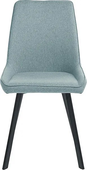 Zestaw 4 nowoczesnych krzeseł do salonu w kolorze akwamaryny "Woody" z metalowymi nogami, 46x57 cm, wys. 80 cm