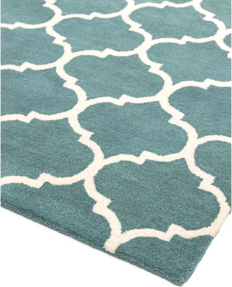 Niebieski wełniany dywan tkany ręcznie 80x150 cm Albany – Asiatic Carpets