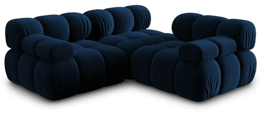 Niebieska aksamitna sofa 282 cm Bellis – Micadoni Home