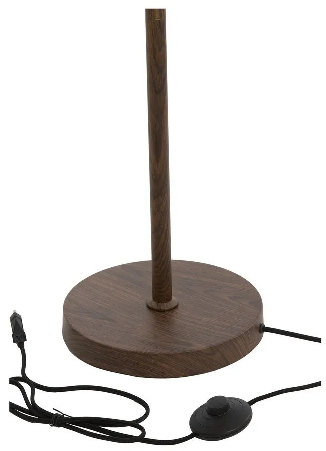 Ciemnobrązowa lampa stojąca z tekstylnym kloszem (wysokość 159 cm) Dania – Light &amp; Living