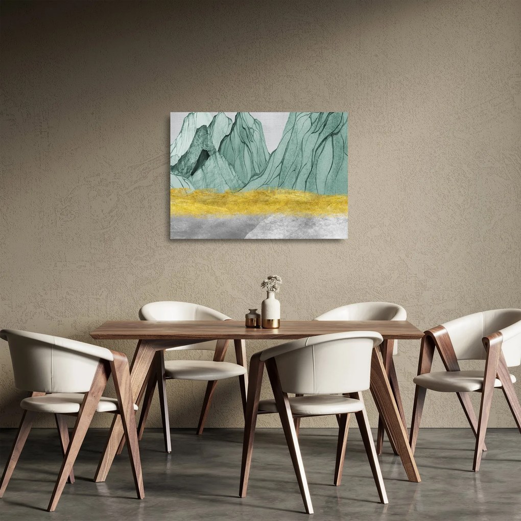 Obraz na szkle - Emerald Mountains N⁰1 (70x50 cm)