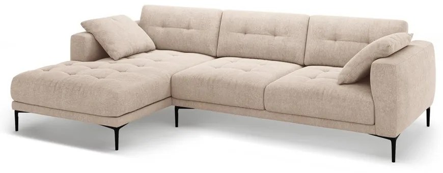 Jasnobrązowy narożnik (lewostronny/z szezlongiem) Bemy – Micadoni