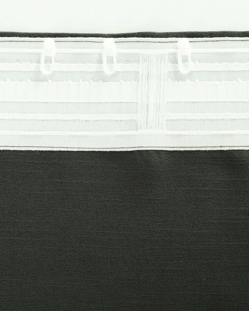 Zasłona BASIC na taśmie marszczącej 140x280cm bazaltowy 1 szt.