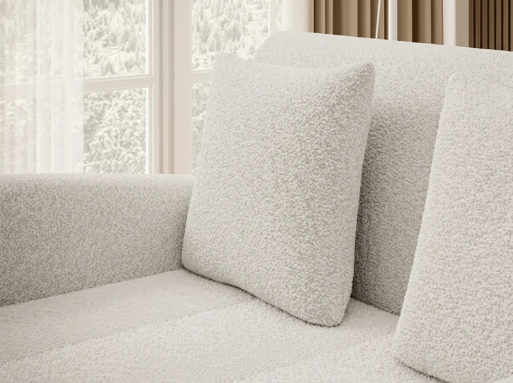 Rozkładana 2-osobowa sofa ARIO ROYAL, biała