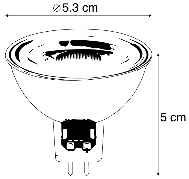 Zestaw 5 żarówek LED GU5.3 MR16 5W 420lm 2700K 12V