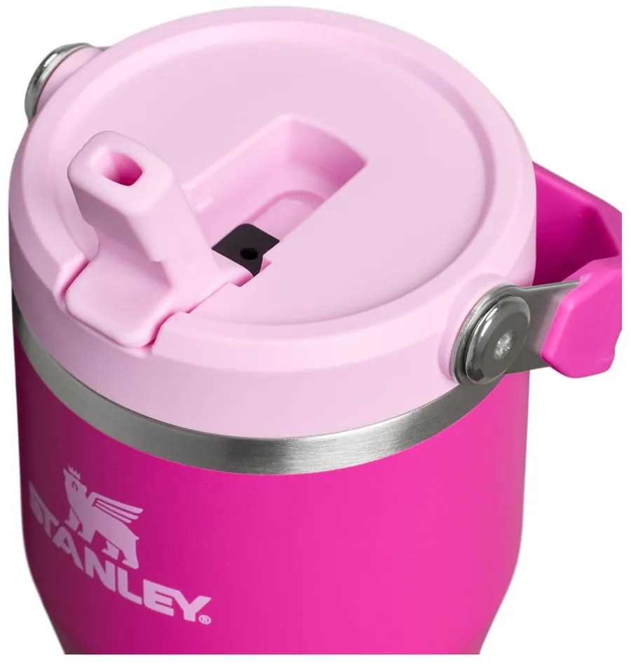 Różowy termos ze stali nierdzewnej 600 ml IceFlow™ Flip Straw 2.0 Tumbler Violet Blossom – Stanley