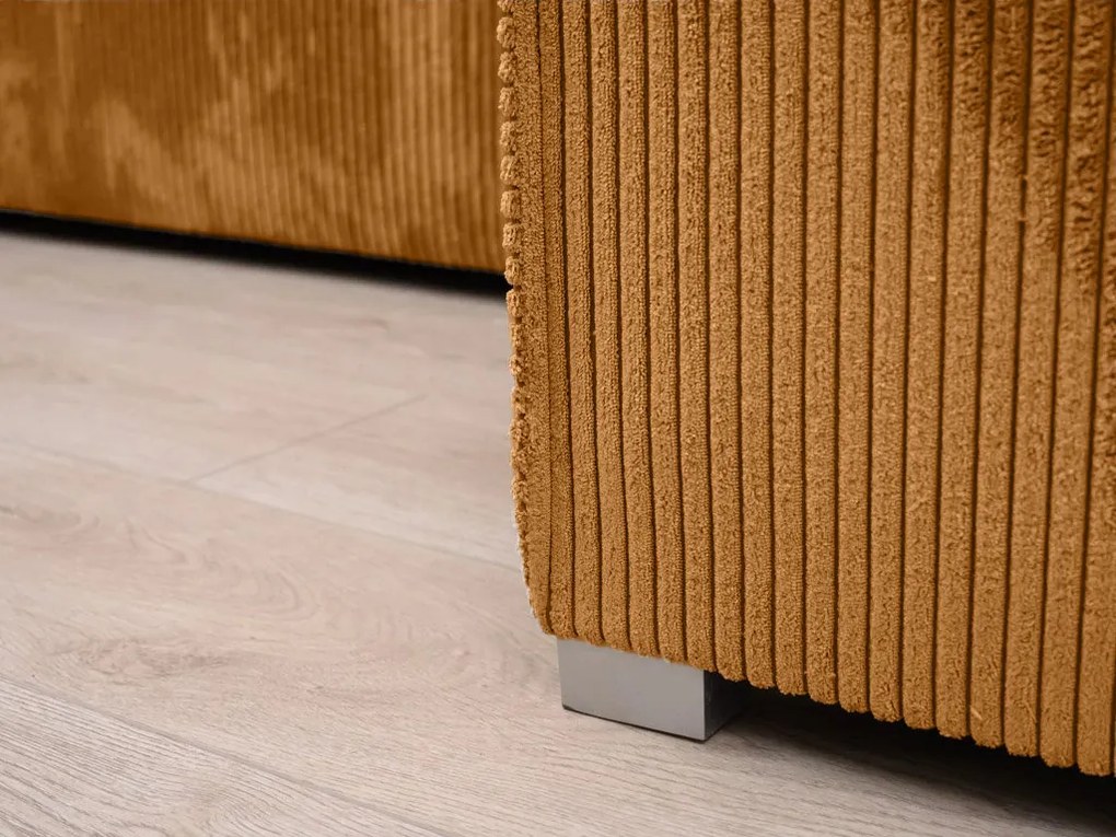 Rozkładana narożna sofa SMART COSARO musztardowa, dwustronna + 2 poduszki GRATIS