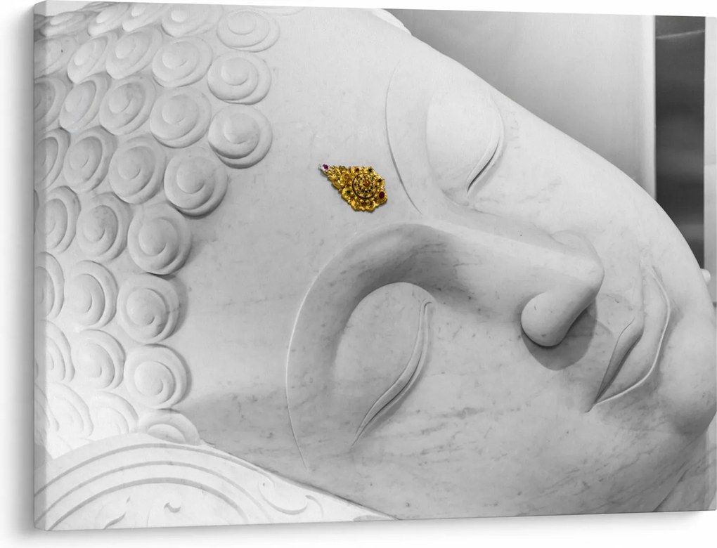 Obraz - Biały Budda (70x50 cm)