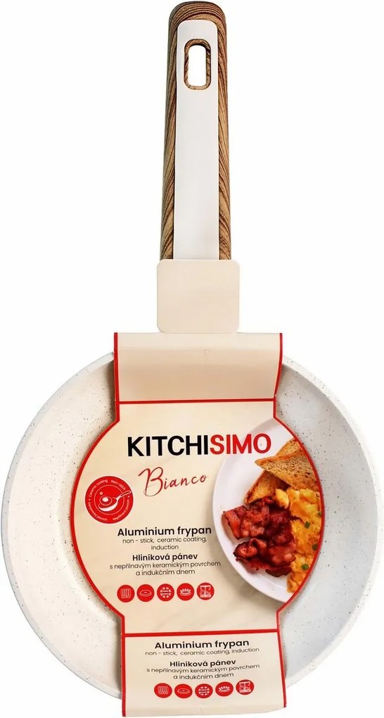 Kitchisimo Patelnia z powłoką ceramiczną Bianco 28 cm, śred. 28 cm