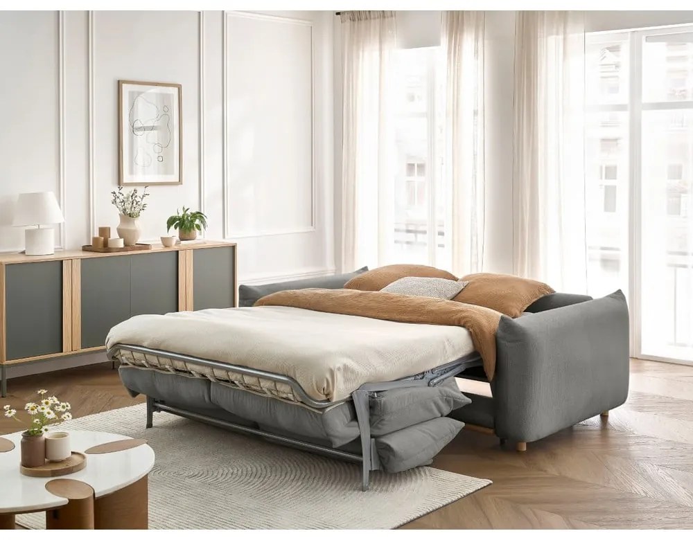 Szara rozkładana sofa 214 cm Ernest – Bobochic Paris