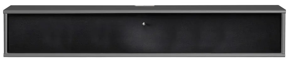Czarno-antracytowa szafka pod TV 133x22 cm Mistral – Hammel Furniture