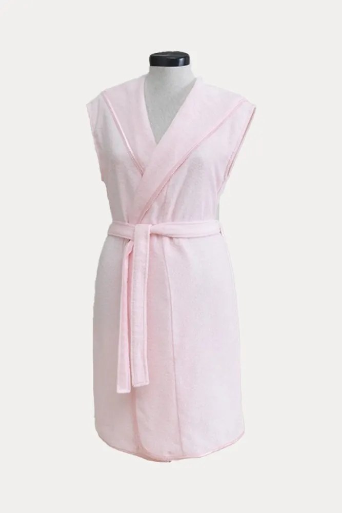 DURU damski pluszowy szlafrok z kapturem L Biały