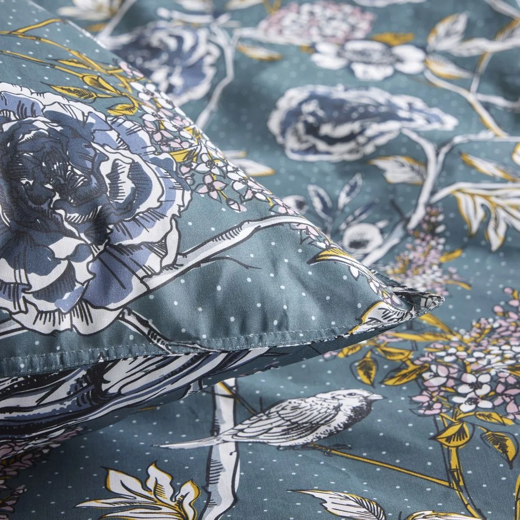 Pościel bawełniana 220 x 240 cm AIRY DAWN, wzór roślinny