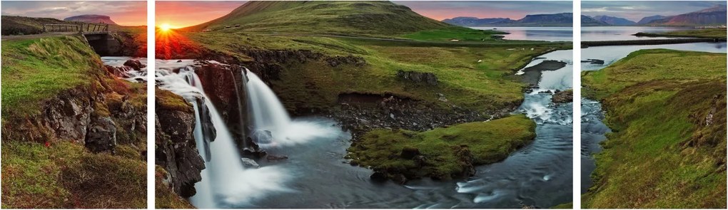 Obraz - Kirkjufell o zachodzie słońca (170x50 cm)