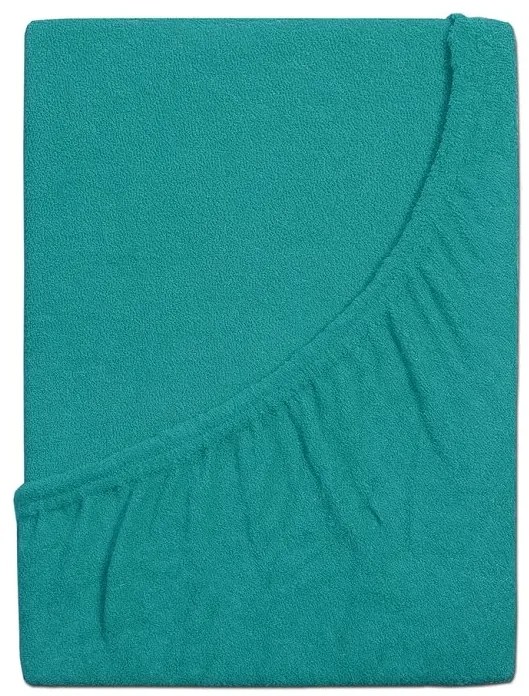 PrzytulneMieszkanie.pl Frotte prześcieradło do dziecięcego łóżeczka EXCLUSIVE 70x140 cm turkusowe