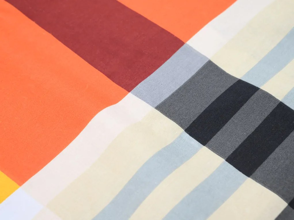 PrzytulneMieszkanie.pl PrzytulneMieszkanie.pl Pościel z bawełny Renforcé ORANGE KUBE kolorowa Rozmiar pościeli: 70 x 90 cm | 140 x 200 cm