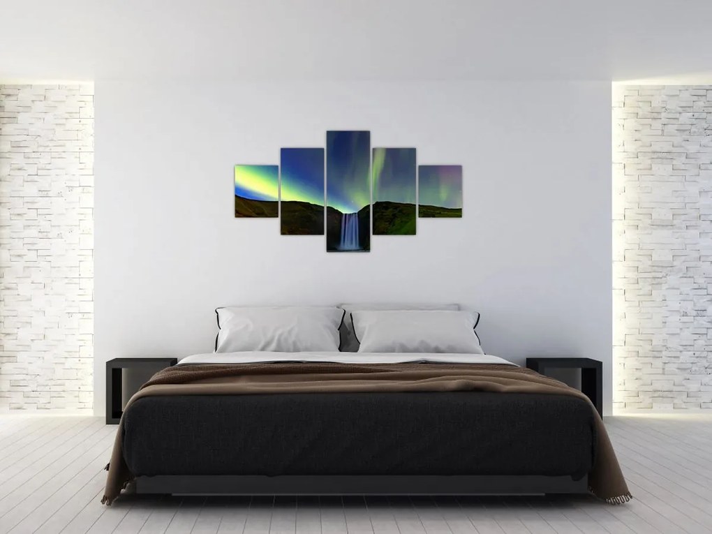 Obraz - Zorza polarna na Islandii (125x70 cm)