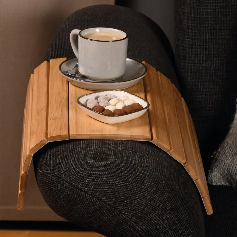 Kesper 58823 Taca na sofę bambusowa, 42 x 34 x 0,8 cm