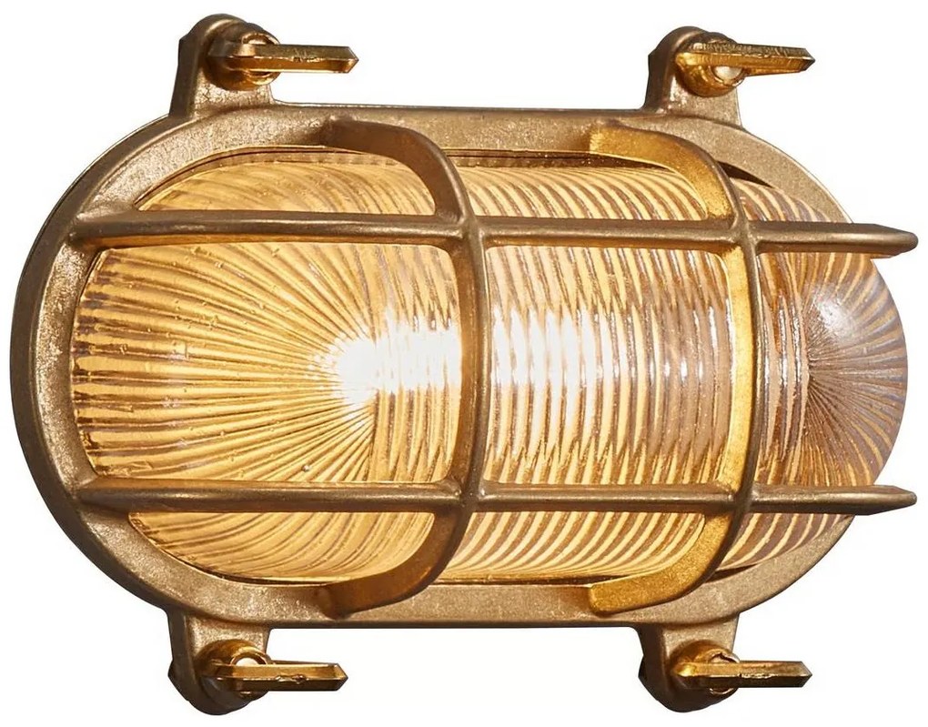 Nordlux - Kinkiet zewnętrzny HELFORD 1xE27/12,5W/230V IP64 mosiądz